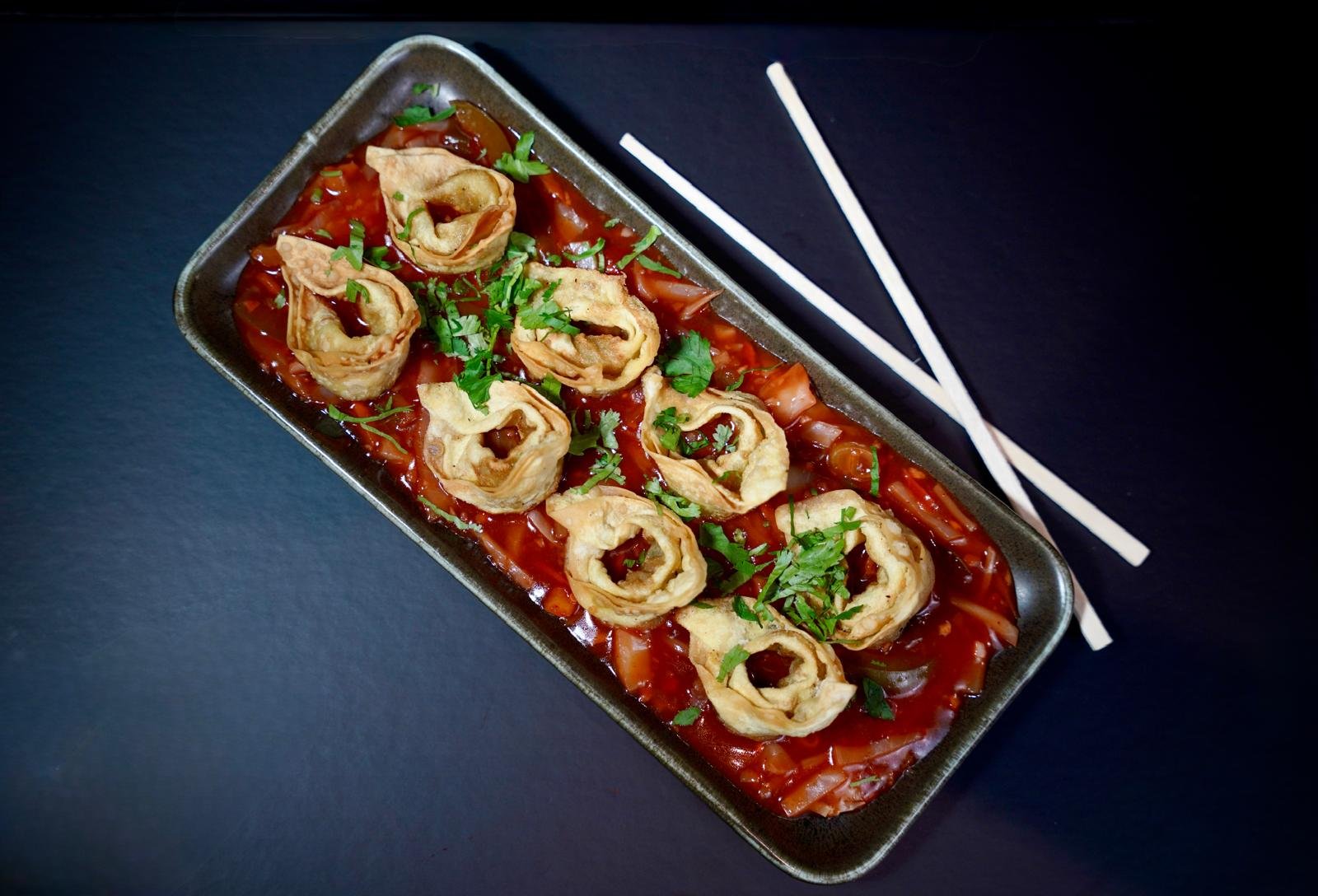 Veg Shangai Chaat Wantons